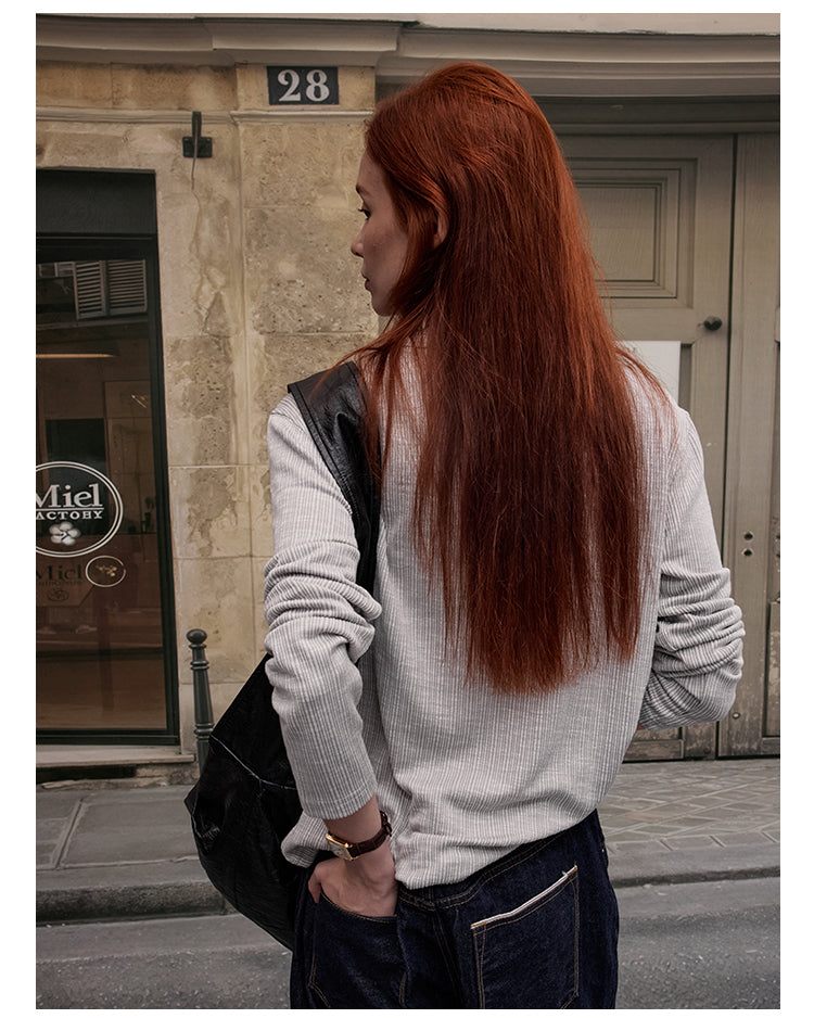 MADWITCH FAUX TWO-PIECE LAYERING TOP #880511