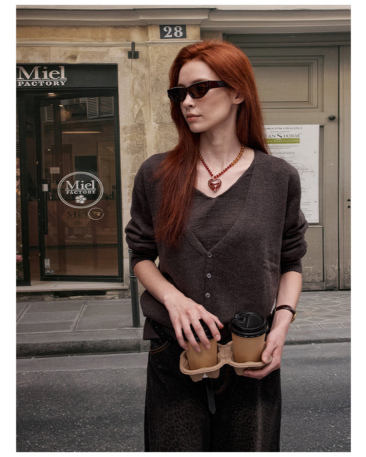 MADWITCH V-NECK KNIT SWEATER #51162