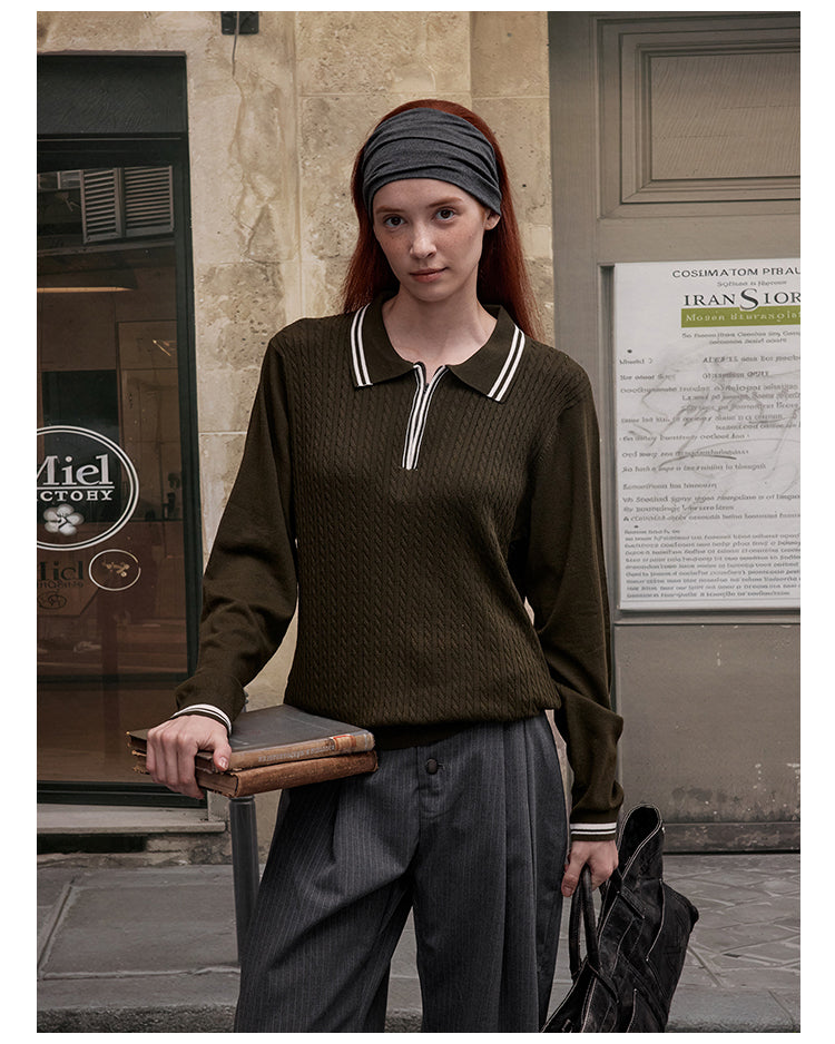 MADWITCH PREPPY CABLE KNIT #51132