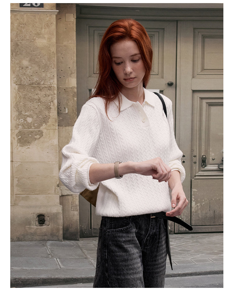 MADWITCH KNIT POLO SWEATER #C91