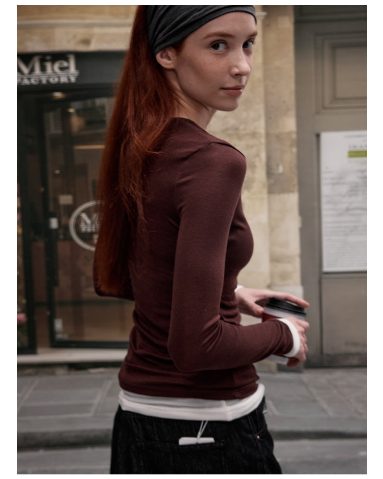 MADWITCH DOUBLE LAYER BUTTON SHIRT #G1439