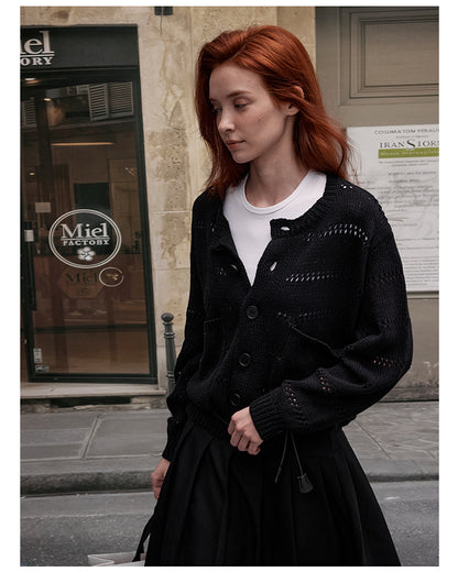 MADWITCH CASUAL OPENWORK CARDIGAN #C109