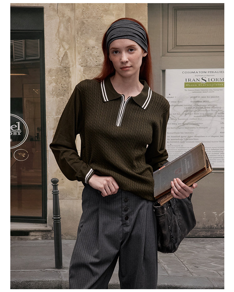 MADWITCH PREPPY CABLE KNIT #51132