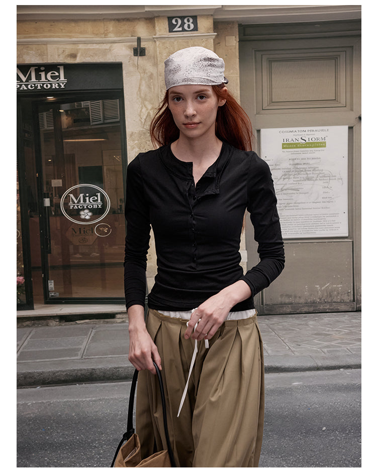 MADWITCH SHEER LAYERING LONG SLEEVE #L99744