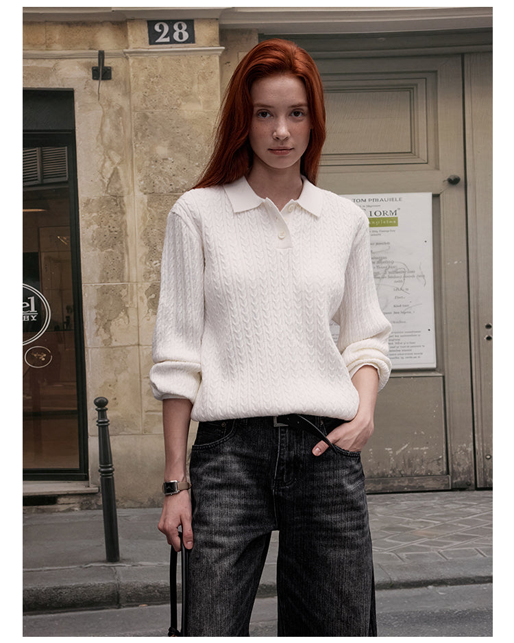 MADWITCH KNIT POLO SWEATER #C91