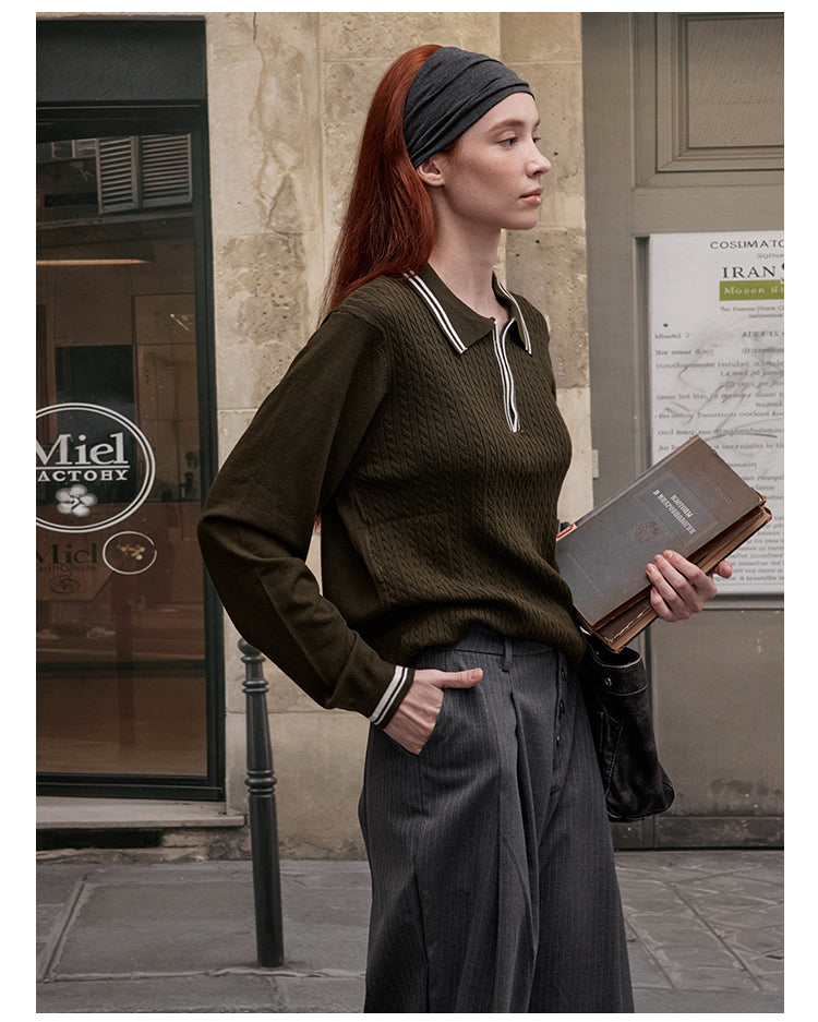 MADWITCH PREPPY CABLE KNIT #51132