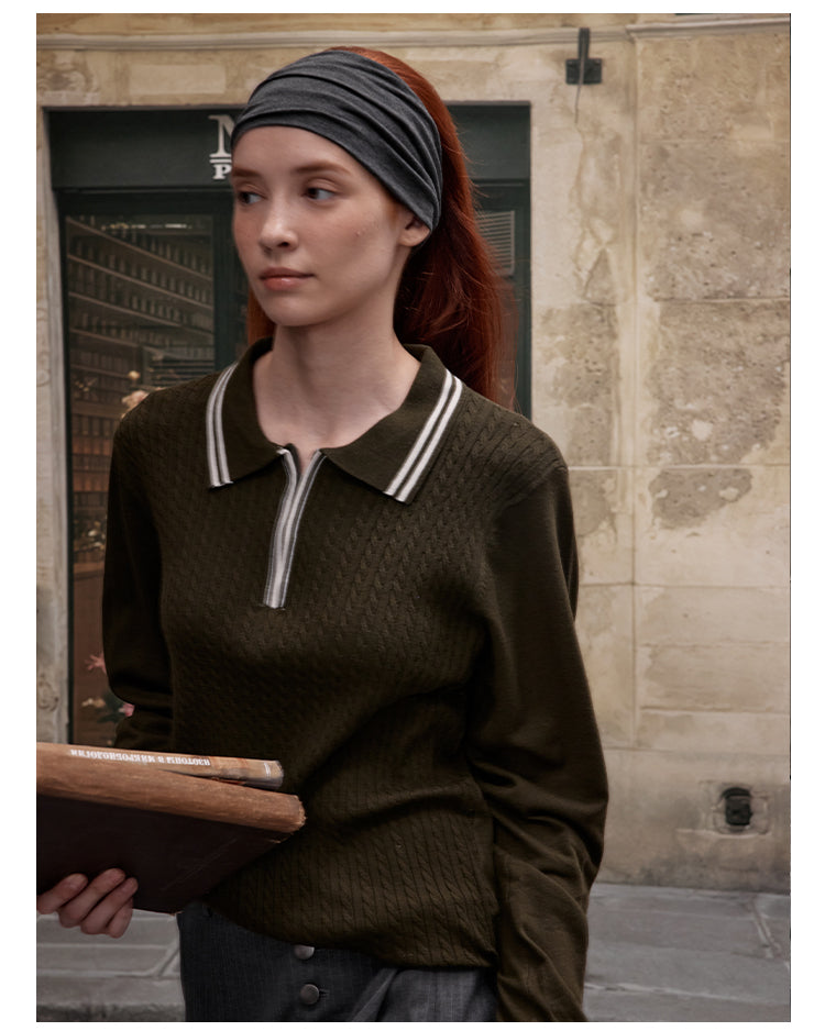 MADWITCH PREPPY CABLE KNIT #51132