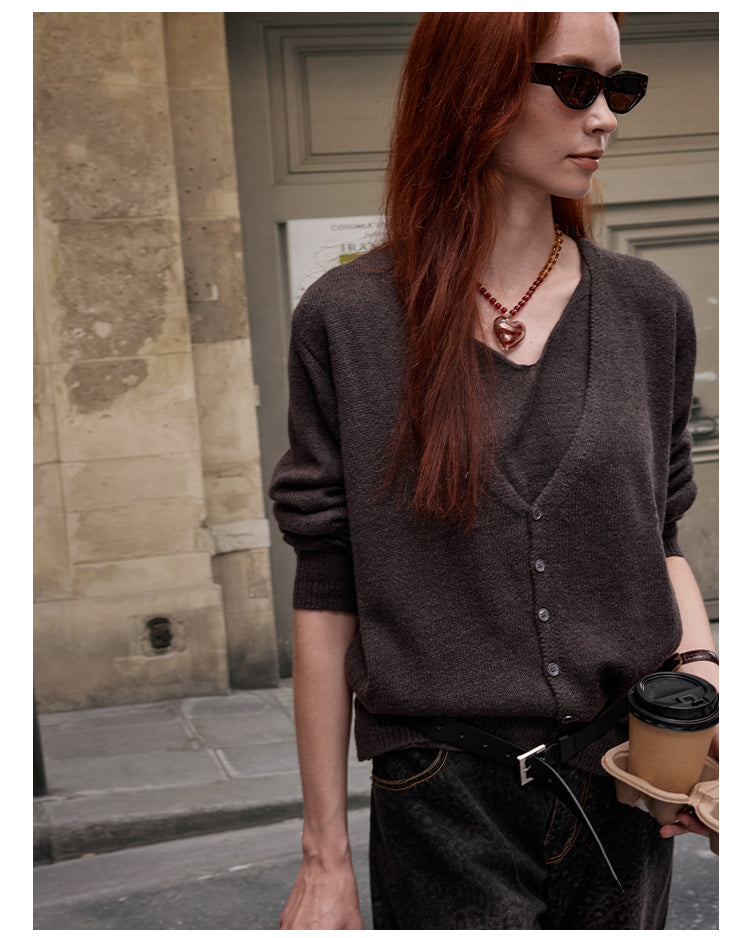 MADWITCH V-NECK KNIT SWEATER #51162