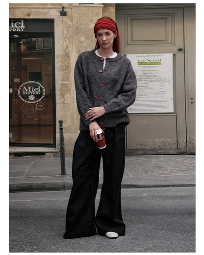 MADWITCH BUTTON FRONT KNIT SWEATER #AB1107