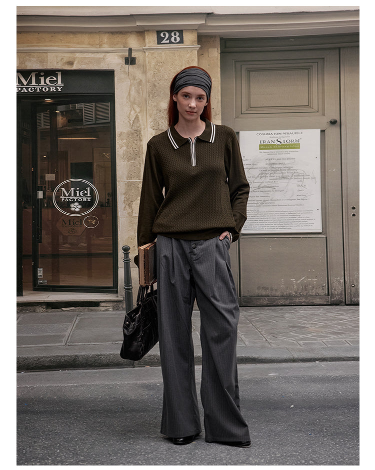 MADWITCH PREPPY CABLE KNIT #51132