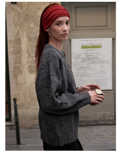 MADWITCH BUTTON FRONT KNIT SWEATER #AB1107