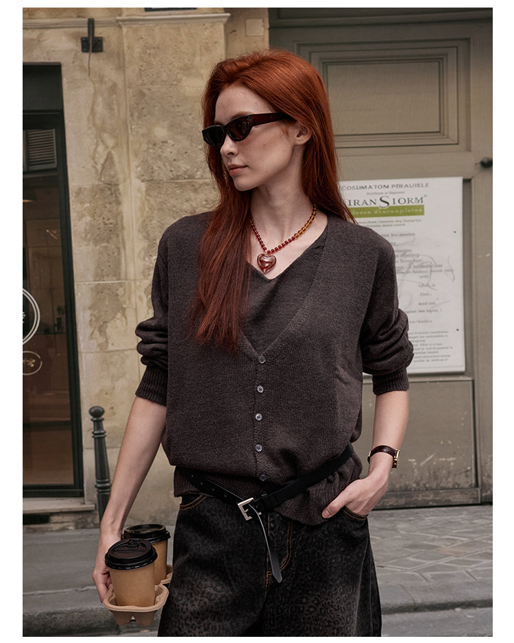 MADWITCH V-NECK KNIT SWEATER #51162