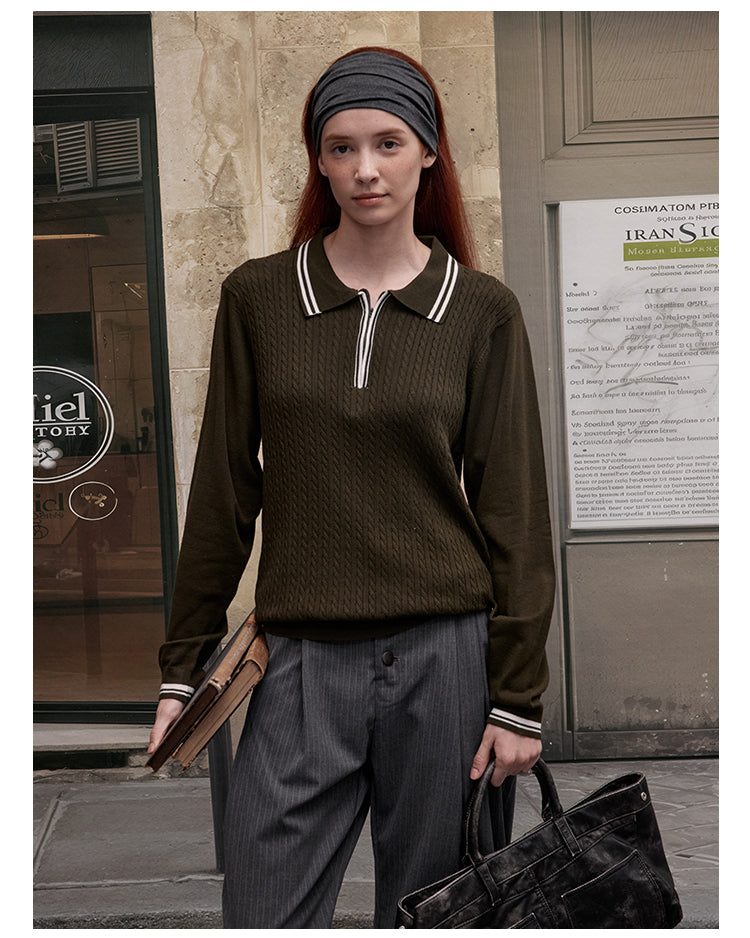 MADWITCH PREPPY CABLE KNIT #51132