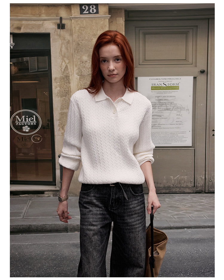 MADWITCH KNIT POLO SWEATER #C91