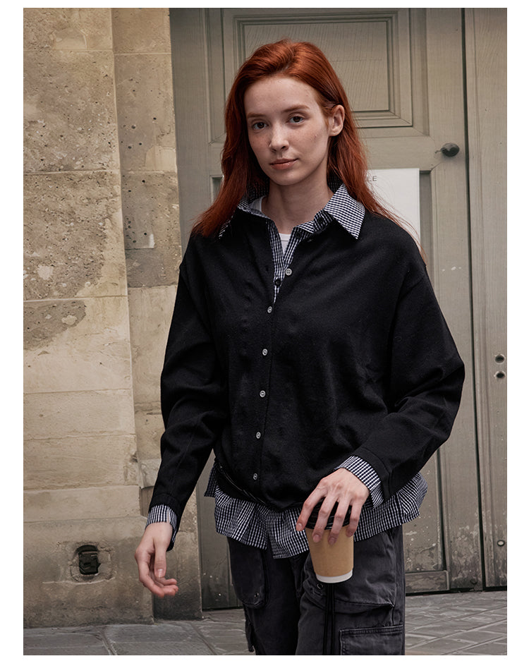 MADWITCH PATCHWORK PLAID SHIRT #MY3346