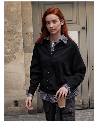 MADWITCH PATCHWORK PLAID SHIRT #MY3346