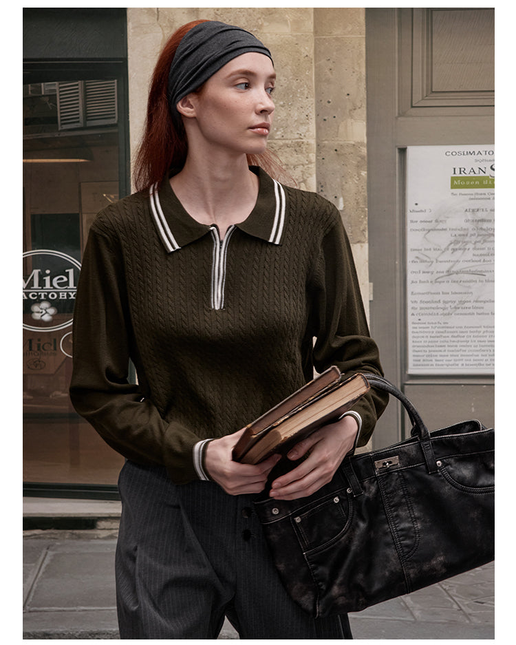 MADWITCH PREPPY CABLE KNIT #51132