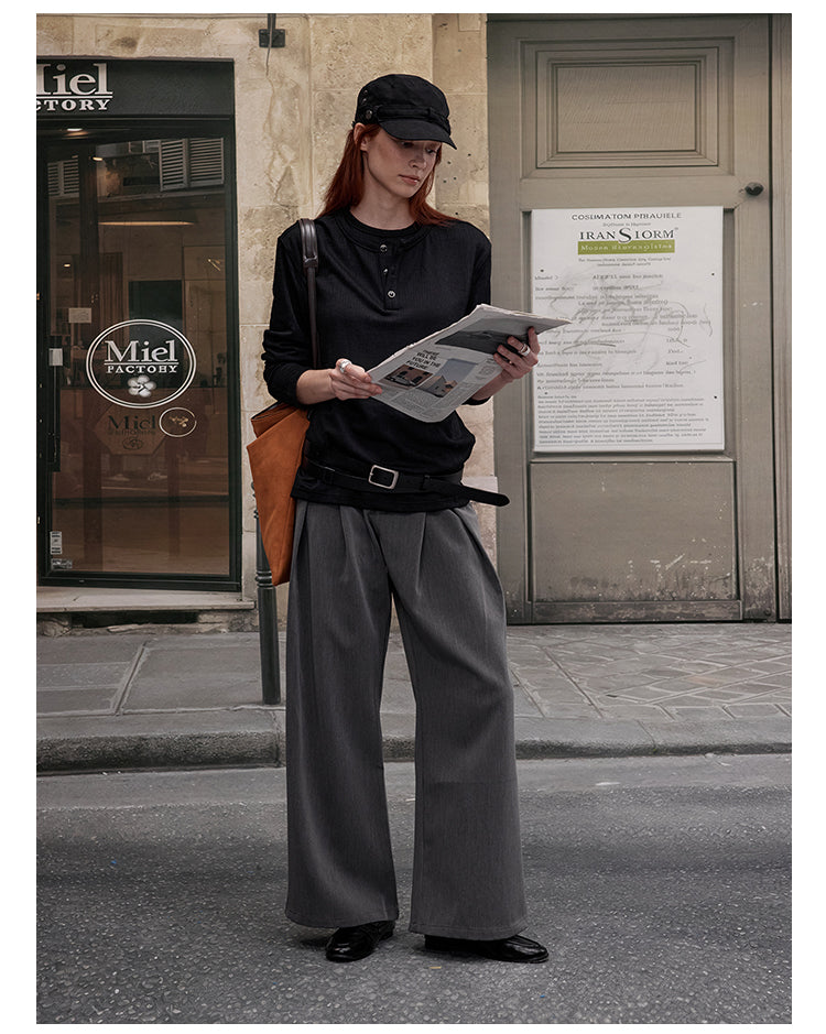 MADWITCH FAUX TWO-PIECE LAYERING TOP #880511