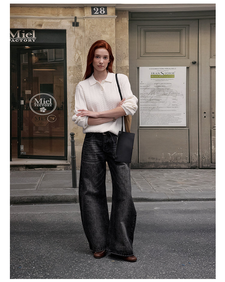 MADWITCH KNIT POLO SWEATER #C91