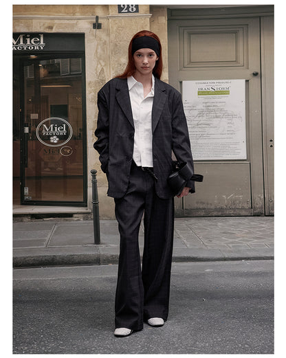 MADWITCH CASUAL PLAID BLAZER & PANTS #6372 #6381