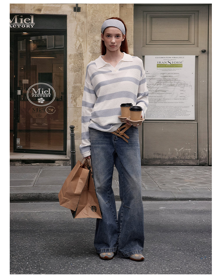 MADWITCH CONTRAST STRIPE LONG SLEEVE #68888