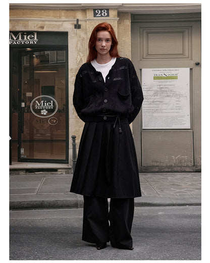 MADWITCH CASUAL OPENWORK CARDIGAN #C109