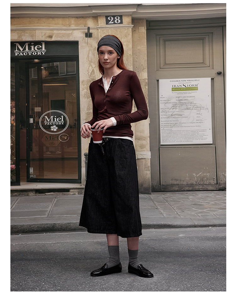 MADWITCH DOUBLE LAYER BUTTON SHIRT #G1439