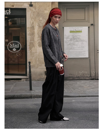 MADWITCH BUTTON FRONT KNIT SWEATER #AB1107