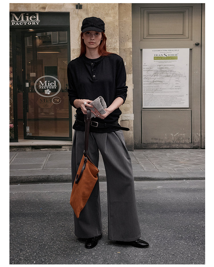 MADWITCH FAUX TWO-PIECE LAYERING TOP #880511