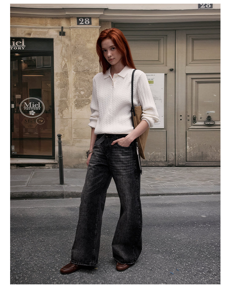 MADWITCH KNIT POLO SWEATER #C91