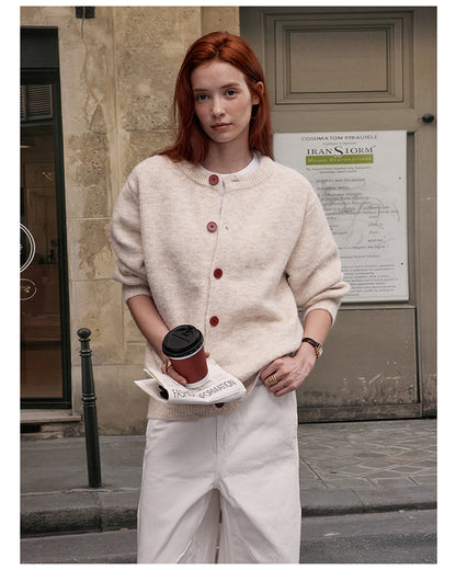 MADWITCH BUTTON FRONT KNIT SWEATER #AB1107