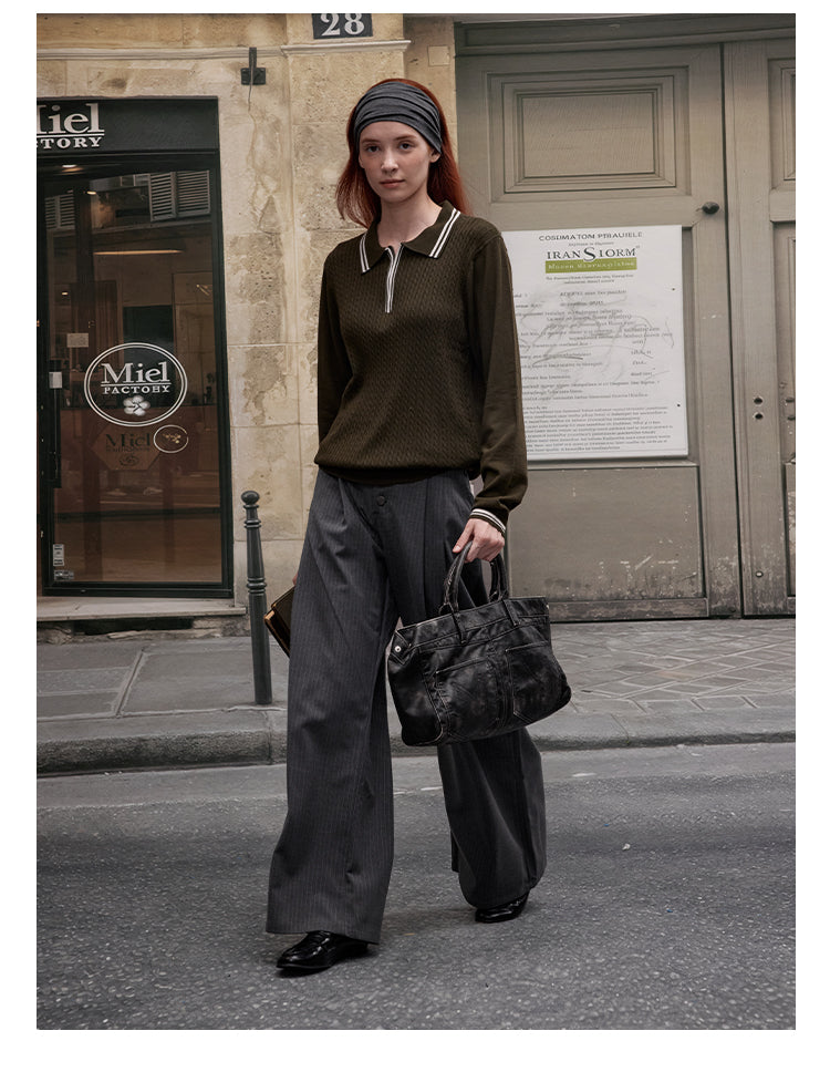 MADWITCH PREPPY CABLE KNIT #51132