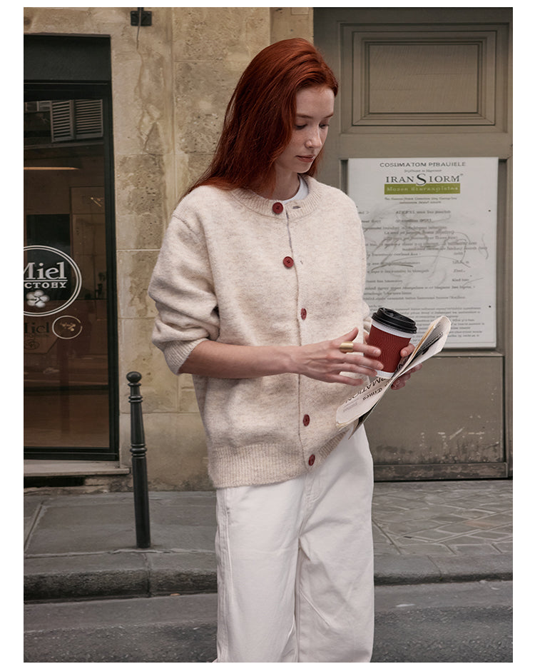 MADWITCH BUTTON FRONT KNIT SWEATER #AB1107