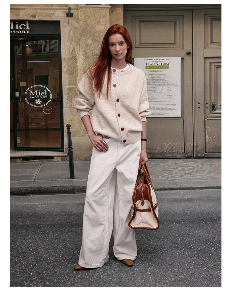 MADWITCH BUTTON FRONT KNIT SWEATER #AB1107