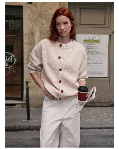MADWITCH BUTTON FRONT KNIT SWEATER #AB1107