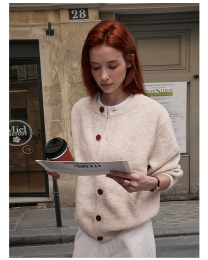 MADWITCH BUTTON FRONT KNIT SWEATER #AB1107