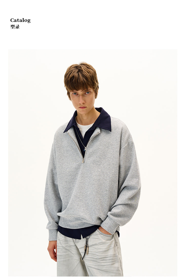 MADWITCH CASUAL PANELED SWEATSHIRT #C329Q25