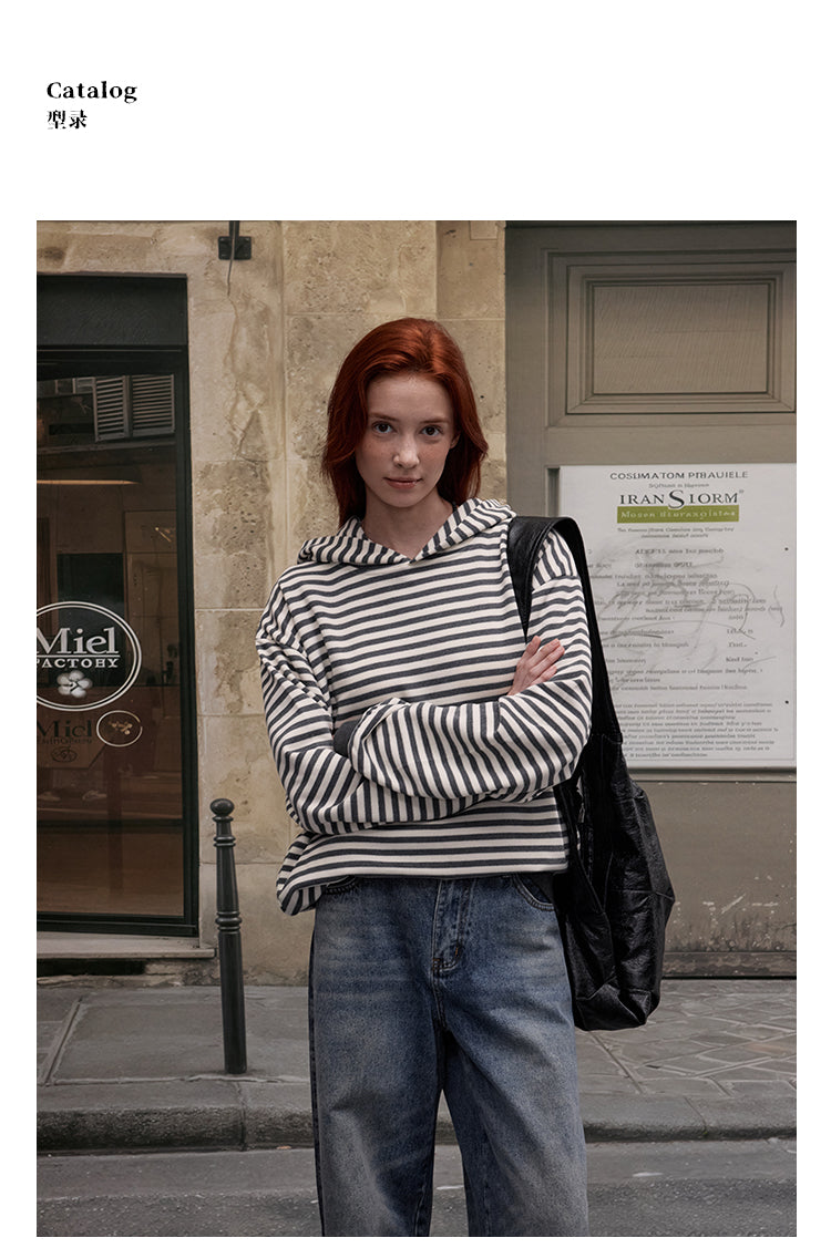 MADWITCH RETRO STRIPED SWEATSHIRT #RH45