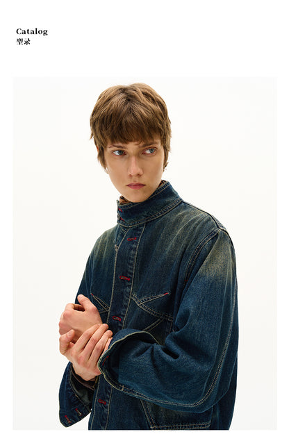 MADWITCH VINTAGE MANDARIN WORK JACKET #DY995