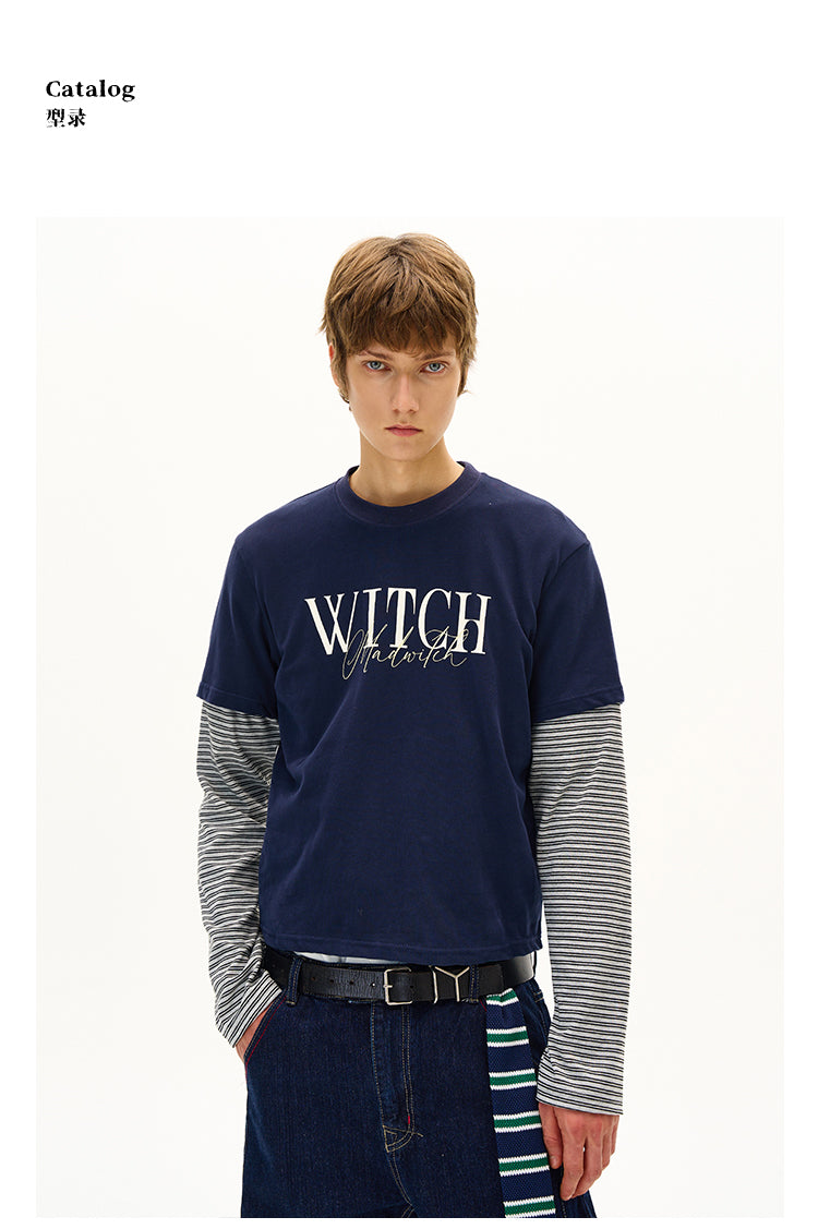 MADWITCH AUX LAYERED PRINT LONG SLEEVE #MK4187