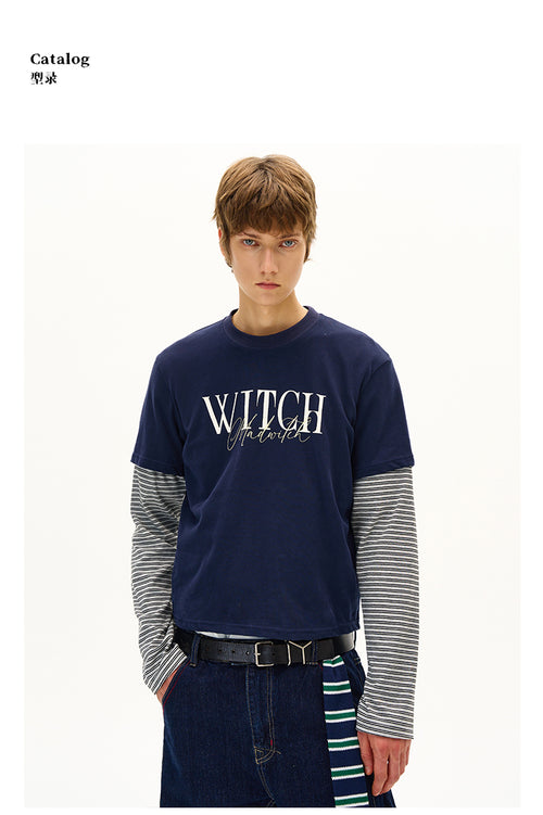 MADWITCH AUX LAYERED PRINT LONG SLEEVE #MK4187