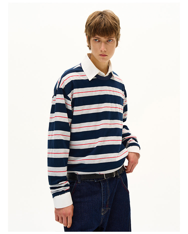 MADWITCH CONTRAST NECKLINE LONG SLEEVE #CR607