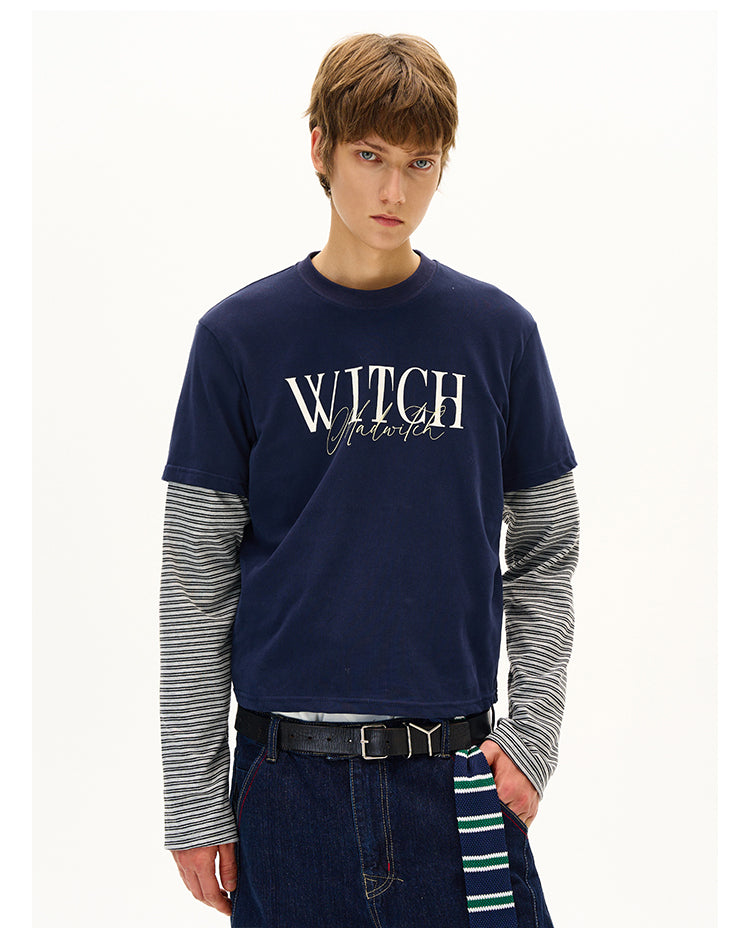 MADWITCH AUX LAYERED PRINT LONG SLEEVE #MK4187