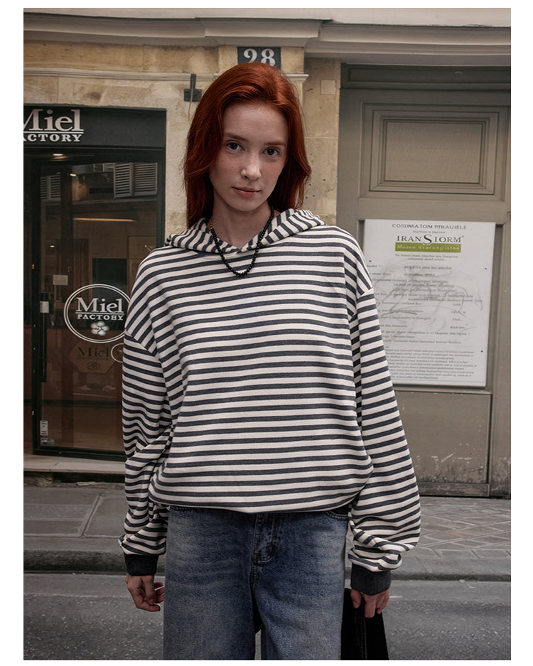 MADWITCH RETRO STRIPED SWEATSHIRT #RH45