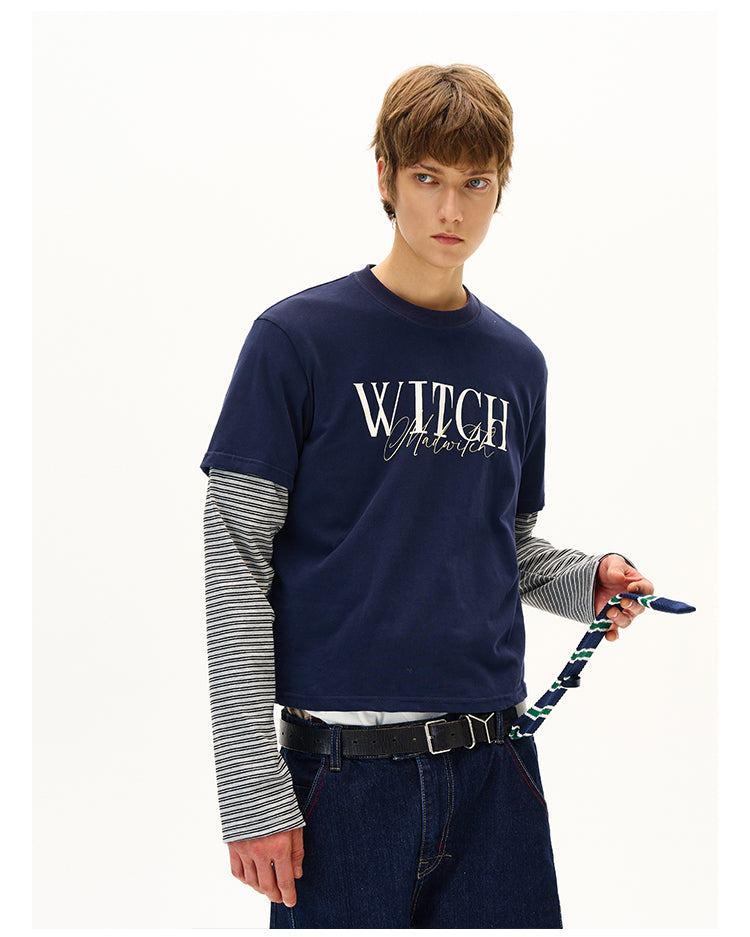 MADWITCH AUX LAYERED PRINT LONG SLEEVE #MK4187