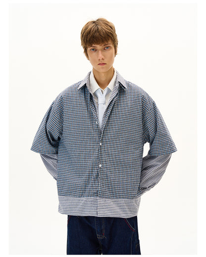 MADWITCH DECONSTRUCTED PANELED SHIRT #RC013