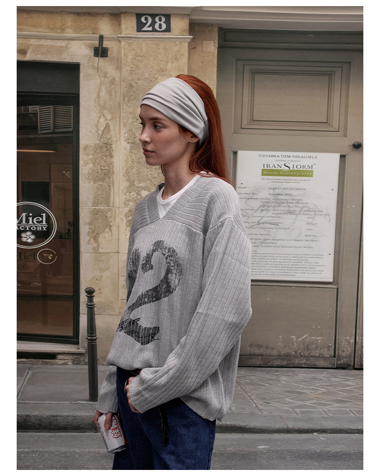 MADWITCH V-NECK KNIT SWEATER #M2510