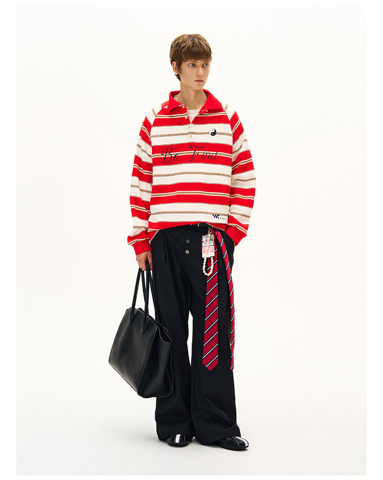 MADWITCH CONTRAST STRIPE TOP #MC5107