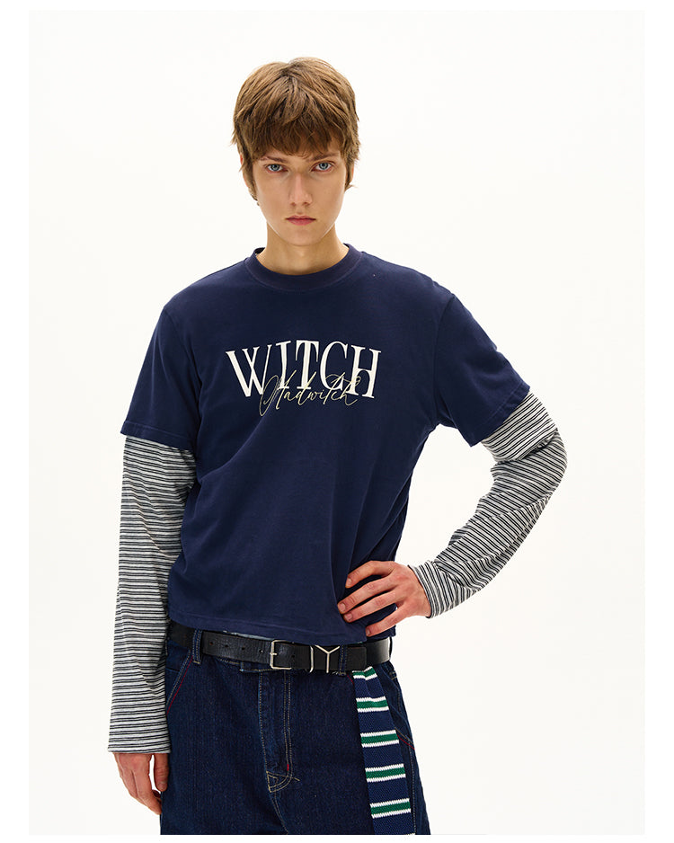 MADWITCH AUX LAYERED PRINT LONG SLEEVE #MK4187