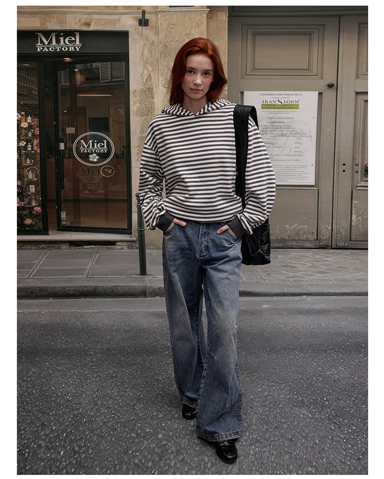 MADWITCH RETRO STRIPED SWEATSHIRT #RH45